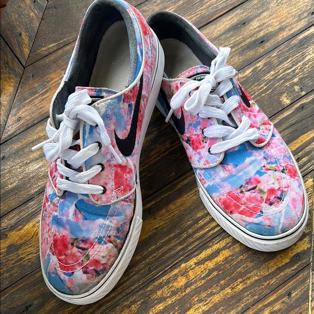 Nike Zoom Stefan Janoski Cherry Blossom Canvas Premium Sneakers Sz 9 - Picture 5 of 13